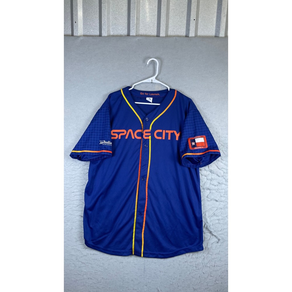 Houston Astros Space City Jersey Mens XL Blue Excellent Kyle Tucker 30 Baseball